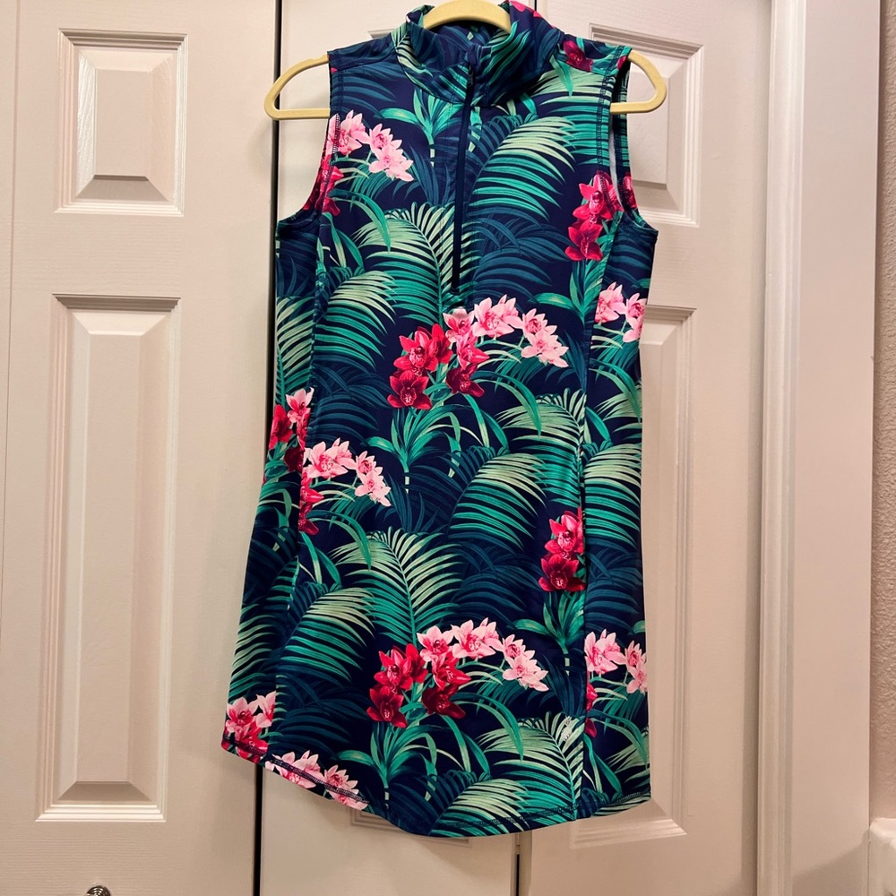 Tommy Bahamas Island Print short sleeve dress. S / P (small petite)